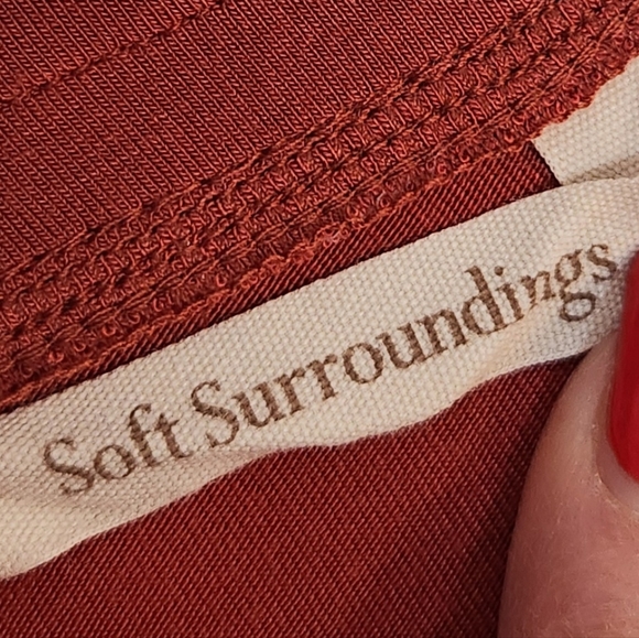 SOFT SURROUNDINGS 3/4 Sleeve Pumpkin Top EUC - Picture 5 of 5